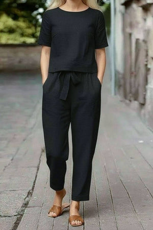 100% Algodón Lino Monocromo Co-ord