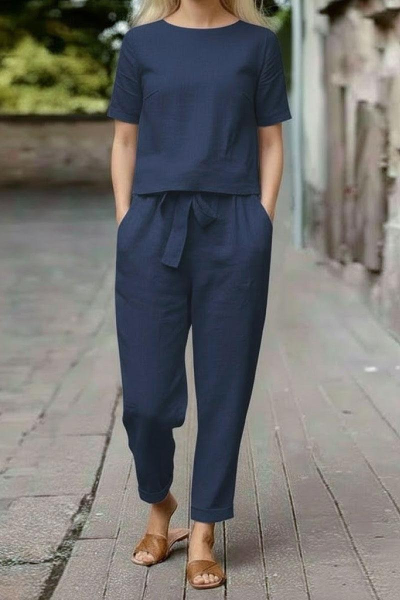 100% Algodón Lino Monocromo Co-ord