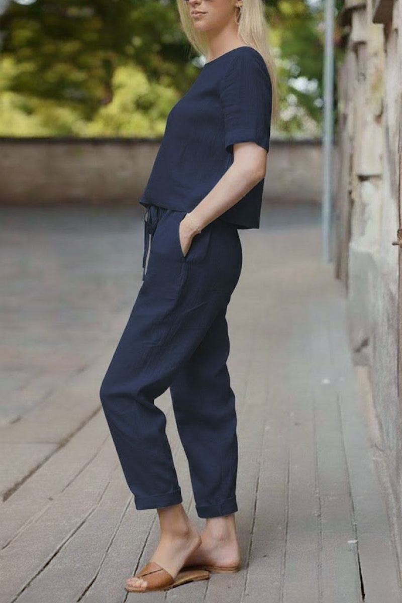 100% Algodón Lino Monocromo Co-ord
