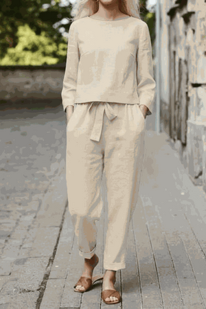 Cápsula monocromática de algodón y lino