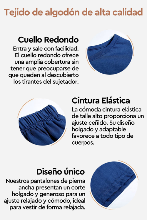 Cómodo conjunto de dos piezas de camisa y pantalón corto de lino