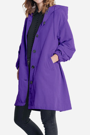 Chaqueta Impermeable Windbreaker sobre Medida para la Lluvia con Capucha