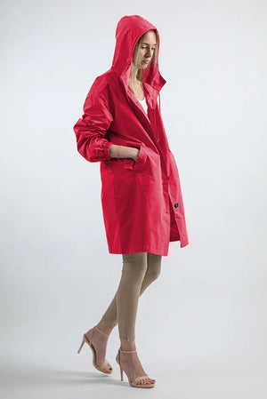 Chaqueta Impermeable Windbreaker sobre Medida para la Lluvia con Capucha