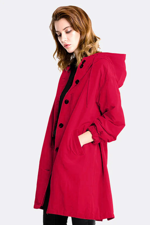 Chaqueta Impermeable Windbreaker sobre Medida para la Lluvia con Capucha