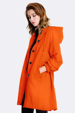 Chaqueta Impermeable Windbreaker sobre Medida para la Lluvia con Capucha