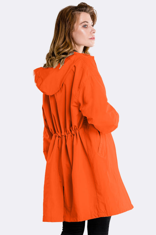 Chaqueta Impermeable Windbreaker sobre Medida para la Lluvia con Capucha