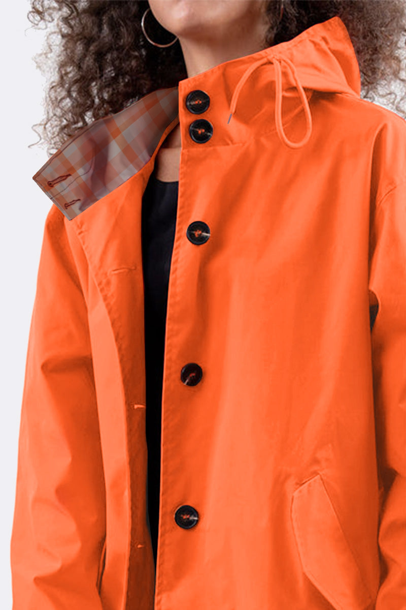 Chaqueta Impermeable Windbreaker sobre Medida para la Lluvia con Capucha