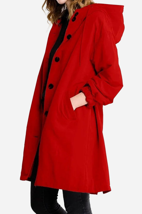 Chaqueta Impermeable Windbreaker sobre Medida para la Lluvia con Capucha