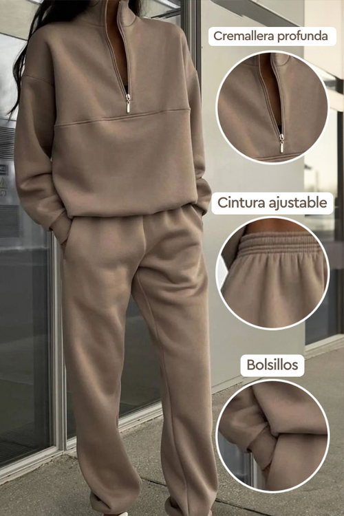 Athleisure en Su Máxima Expresión: Chándal de dos Piezas con Mezcla de Algodón