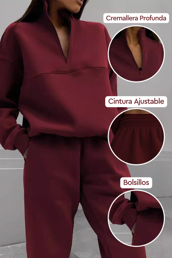 Athleisure en Su Máxima Expresión: Chándal de dos Piezas con Mezcla de Algodón