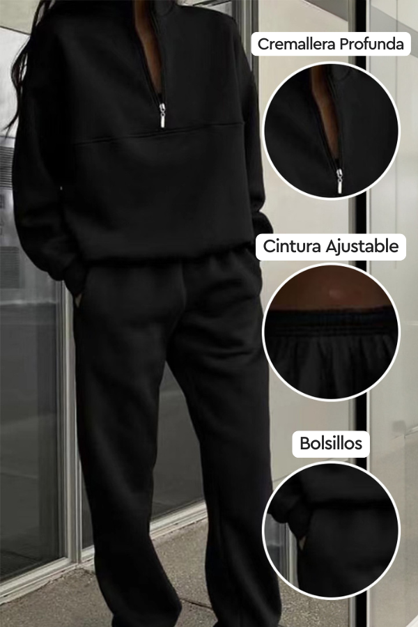 Athleisure en Su Máxima Expresión: Chándal de dos Piezas con Mezcla de Algodón