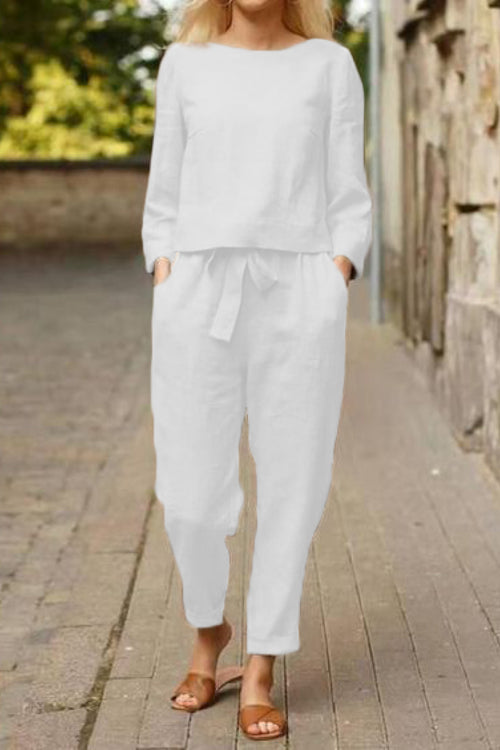 Cápsula monocromática de algodón y lino