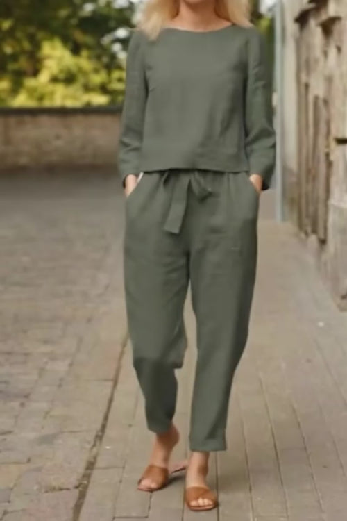 Cápsula monocromática de algodón y lino