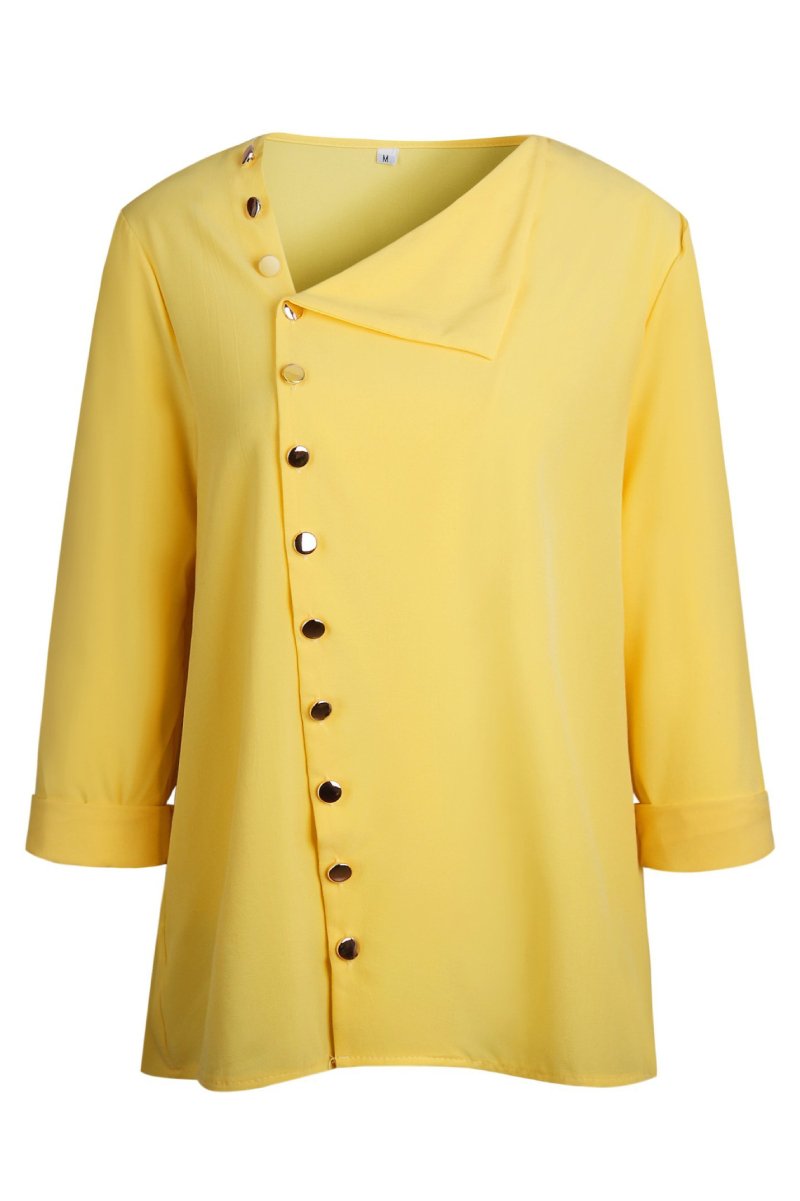 Blusa con Botones Delanteros y Manga