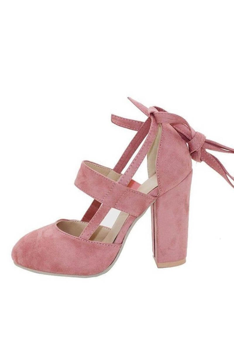 Sandalia de Punta Redonda y Tacón Bloque