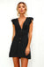 Mini vestido con botones en la parte delantera y volantes
