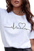 Camiseta con estampado de ritmo cardíaco