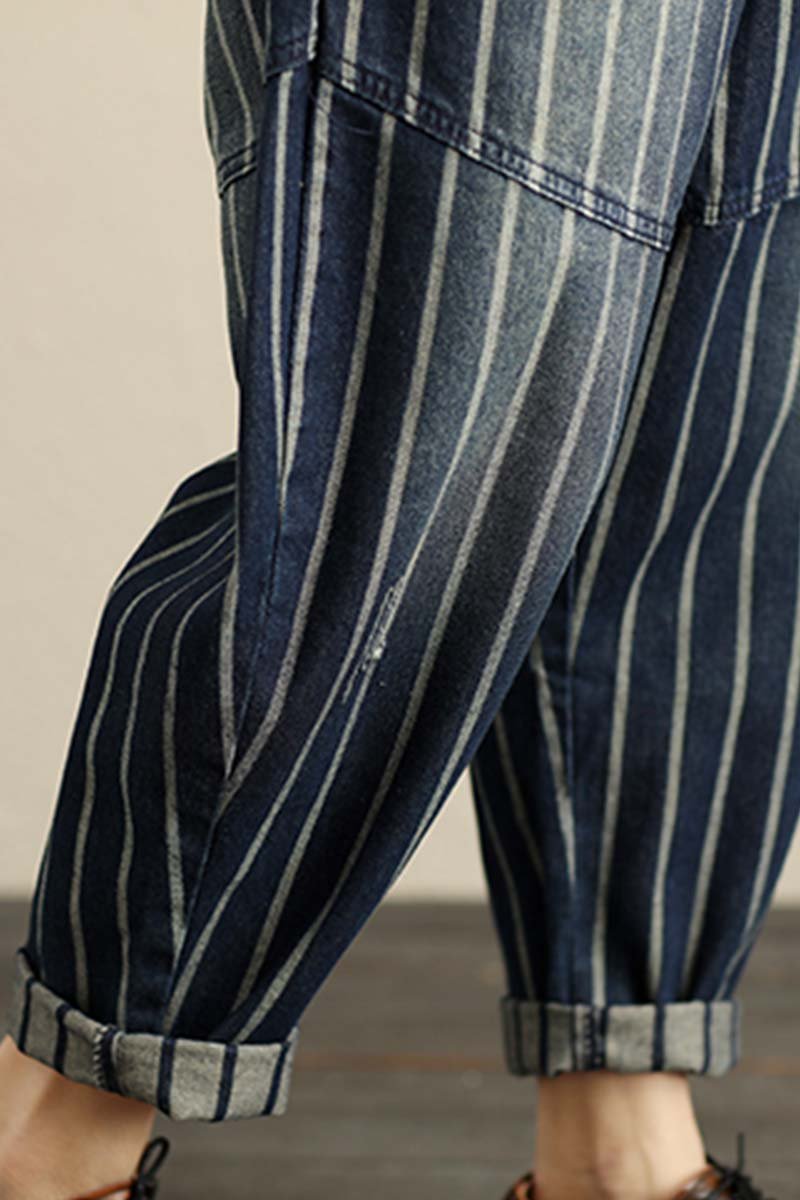 Pantalones de harén de mezclilla holgados