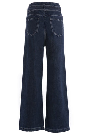 Jeans anchos con cinturón