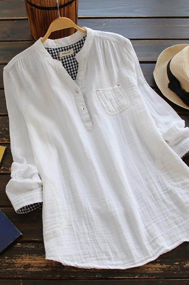 Camisa de Algodón forrada con Cuadros