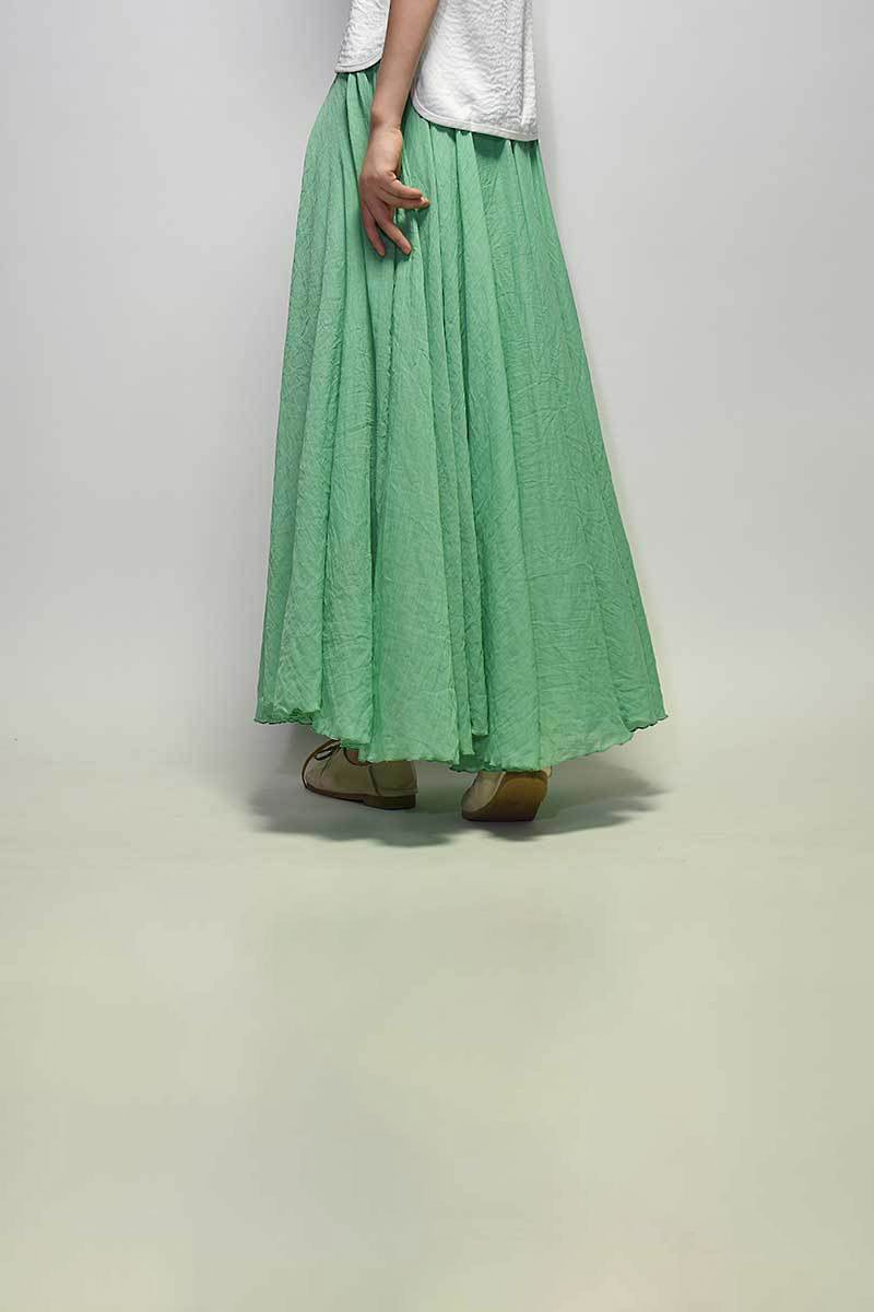 Falda de Lino Cintura Alta